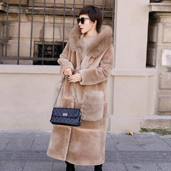 women's fur & faux faced double coat winter jacket women side wear natural sheep shearling real leather my4854, Black
women's fur & faux faced double coat winter jacket women side wear natural sheep shearling real leather my4854, Black