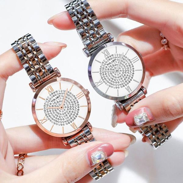 brand women watch contracted stainless steel crystal wristwatches dress ladies quartz clock watches, Slivery;brown
brand women watch contracted stainless steel crystal wristwatches dress ladies quartz clock watches, Slivery;brown