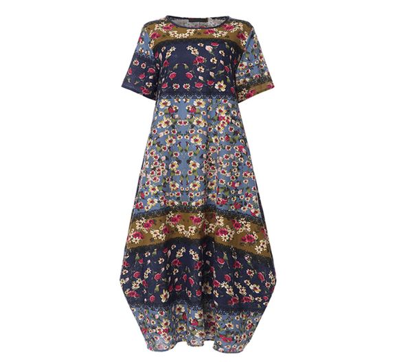 propcm summer maxi dress women's printed sundress casual short sleeve vestidos female high waist robe femme plus size, Black;gray
propcm summer maxi dress women's printed sundress casual short sleeve vestidos female high waist robe femme plus size, Black;gray