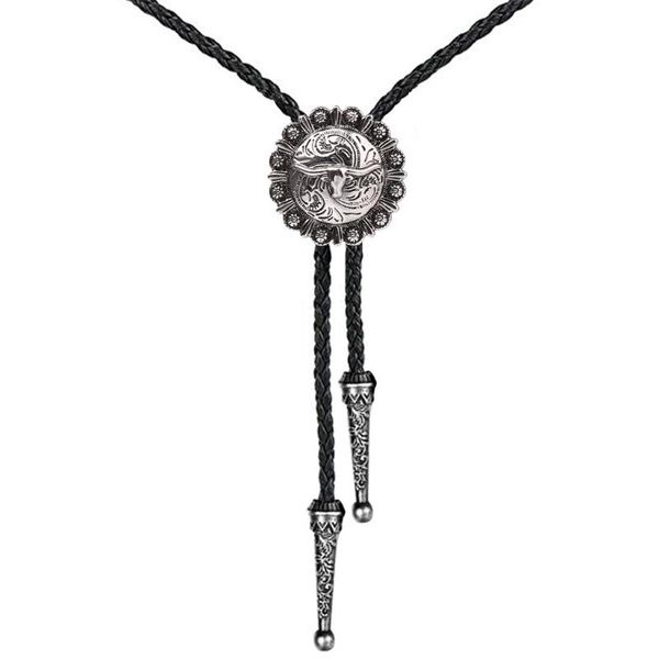 pendant necklaces western bull head bolo tie retro shirt chain collar rope leather necklace, Silver
pendant necklaces western bull head bolo tie retro shirt chain collar rope leather necklace, Silver