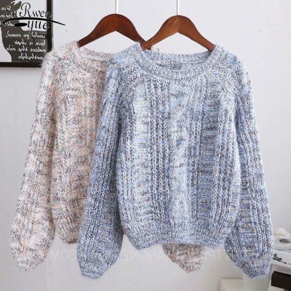 knitted short autumn and winter puff long sleeve women's sweater sweet korean loose pullover woman 11958 210427, White;black
knitted short autumn and winter puff long sleeve women's sweater sweet korean loose pullover woman 11958 210427, White;black