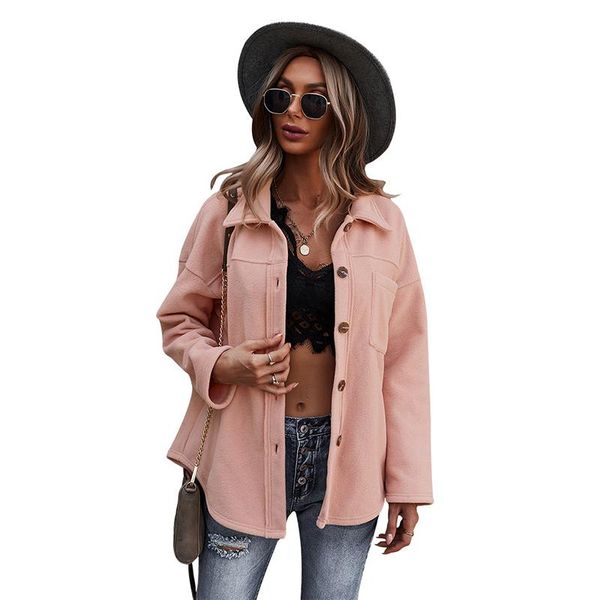women's jackets 21 autumn thicken coat women turn-down collar full sleeve warm jacket loose outwear elegant fashion female cx2068, Black;brown
women's jackets 21 autumn thicken coat women turn-down collar full sleeve warm jacket loose outwear elegant fashion female cx2068, Black;brown