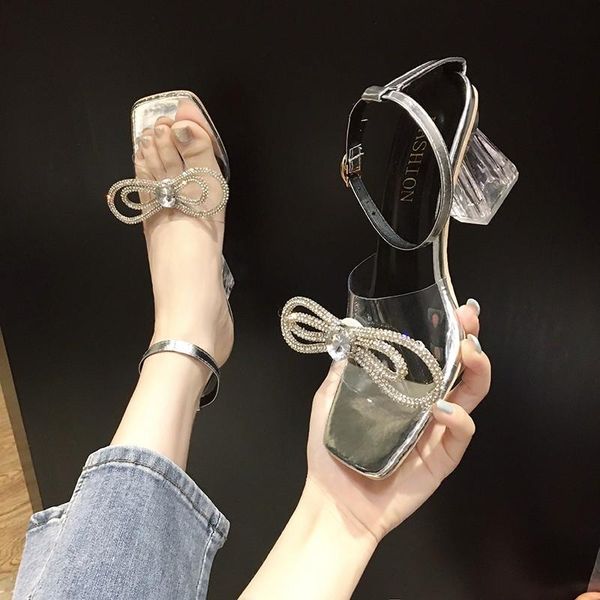 sandals 2021 summer square head rhinestone bow thick heel roman strap fairy transparent high heels, Black
sandals 2021 summer square head rhinestone bow thick heel roman strap fairy transparent high heels, Black