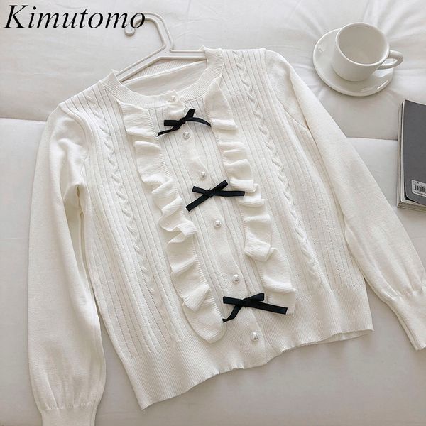 kimutomo women knitted cardigans spring autumn chic fashion female o-neck single breasted fuguns bow solid 210521, White
kimutomo women knitted cardigans spring autumn chic fashion female o-neck single breasted fuguns bow solid 210521, White