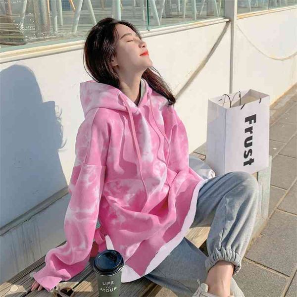 hooded and fake two-piece bodywear tie dye 2021 spring and autumn new korean loose bf lazy style coat fashion, Black
hooded and fake two-piece bodywear tie dye 2021 spring and autumn new korean loose bf lazy style coat fashion, Black