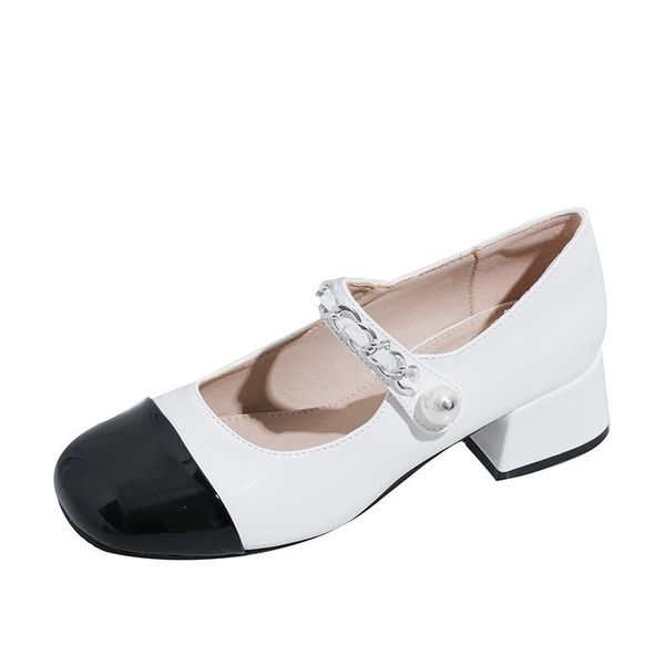 dress shoes for women 2021 spring autumn sweet square toe chain pearl decoration color collision mary janes retro british style, Black
dress shoes for women 2021 spring autumn sweet square toe chain pearl decoration color collision mary janes retro british style, Black