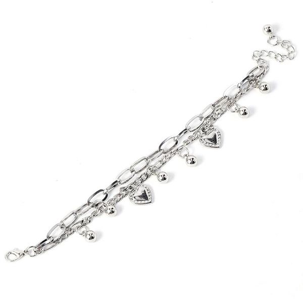 for women's jewelry simple style bracelet style women heart-shaped ornaments bracelet hip-hop, Golden;silver 
for women's jewelry simple style bracelet style women heart-shaped ornaments bracelet hip-hop, Golden;silver