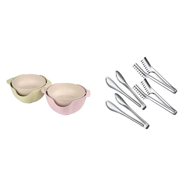 storage baskets 2pcs double layerde detachable drain basin/basket with 4pcs tongs set 9 inch stainless steel serving
storage baskets 2pcs double layerde detachable drain basin/basket with 4pcs tongs set 9 inch stainless steel serving