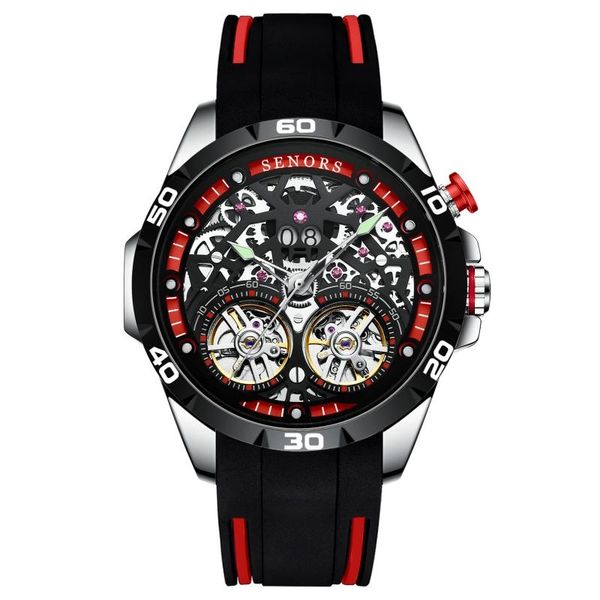 men mechanical automatic wristwatches waterproof 30m double tourbillon watches luminous skeleton men`s watch reloj hombre, Slivery;brown
men mechanical automatic wristwatches waterproof 30m double tourbillon watches luminous skeleton men`s watch reloj hombre, Slivery;brown
