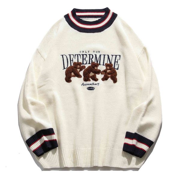 men's sweaters lacible estampado de oso patchwork sweater tejido para hombre jersey harajuku oversize hip hop jersey algodn par shsx, White;black
men's sweaters lacible estampado de oso patchwork sweater tejido para hombre jersey harajuku oversize hip hop jersey algodn par shsx, White;black