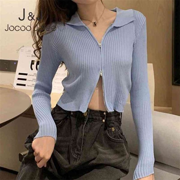 jocoo jolee fashion black ribbed zip-up cardigans casual turn-down collar long sleeve autumn sweater cropped knitting 210812, White
jocoo jolee fashion black ribbed zip-up cardigans casual turn-down collar long sleeve autumn sweater cropped knitting 210812, White