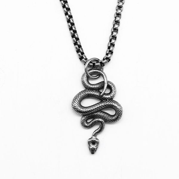 hip hop men's and women's new zodiac year snake fierce eyes snake king necklace 316 stainless steel animal jewelry, Black
hip hop men's and women's new zodiac year snake fierce eyes snake king necklace 316 stainless steel animal jewelry, Black