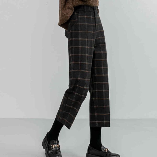 capris 3xl woolen plaid thickened autumn winter women's high waist straight loose ankle-length female boots pants plus size, Black;white
capris 3xl woolen plaid thickened autumn winter women's high waist straight loose ankle-length female boots pants plus size, Black;white