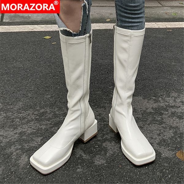 morazora brand women boots fashion thick heels square toe solid color knee high boots winter ladies shoes rice white 210506, Black
morazora brand women boots fashion thick heels square toe solid color knee high boots winter ladies shoes rice white 210506, Black