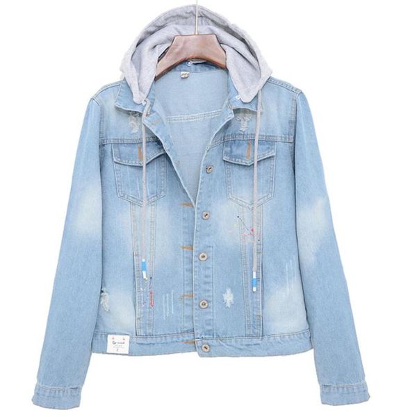 women's jackets graffiti jeans women autumn hole hooded coat casual denim jacket plus size 3xl, Black;brown
women's jackets graffiti jeans women autumn hole hooded coat casual denim jacket plus size 3xl, Black;brown