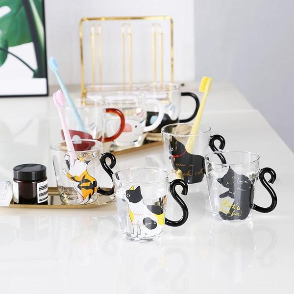 wine glasses 250ml cute cat glass cup cartoon creative kawaii tea cups milk coffee espresso mugs glassware tail stainless spoon
wine glasses 250ml cute cat glass cup cartoon creative kawaii tea cups milk coffee espresso mugs glassware tail stainless spoon
