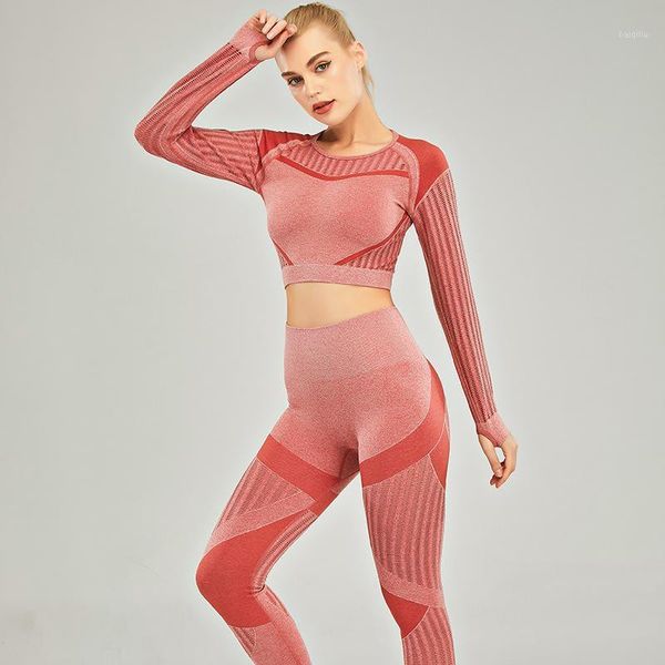 yoga outfit fitness suit mesh tight-fitting breathable leggings vew long-sleeved running wear 2 piece set
yoga outfit fitness suit mesh tight-fitting breathable leggings vew long-sleeved running wear 2 piece set