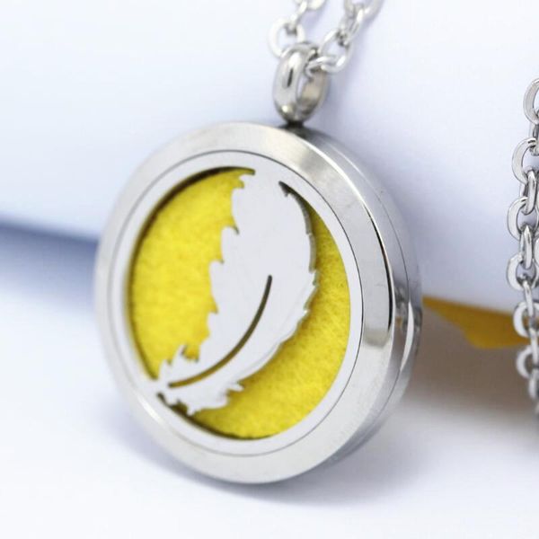 pendant necklaces 2021 feather and leaf 30mm essential oils stainless steel perfume diffuser locket necklace, Silver
pendant necklaces 2021 feather and leaf 30mm essential oils stainless steel perfume diffuser locket necklace, Silver