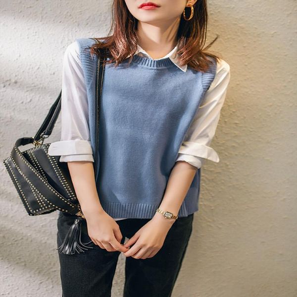 women's vests spring and autumn round neck wool vest ladies sleeveless coat loose comfortable 2021 pullover zehangsea, Black;white
women's vests spring and autumn round neck wool vest ladies sleeveless coat loose comfortable 2021 pullover zehangsea, Black;white