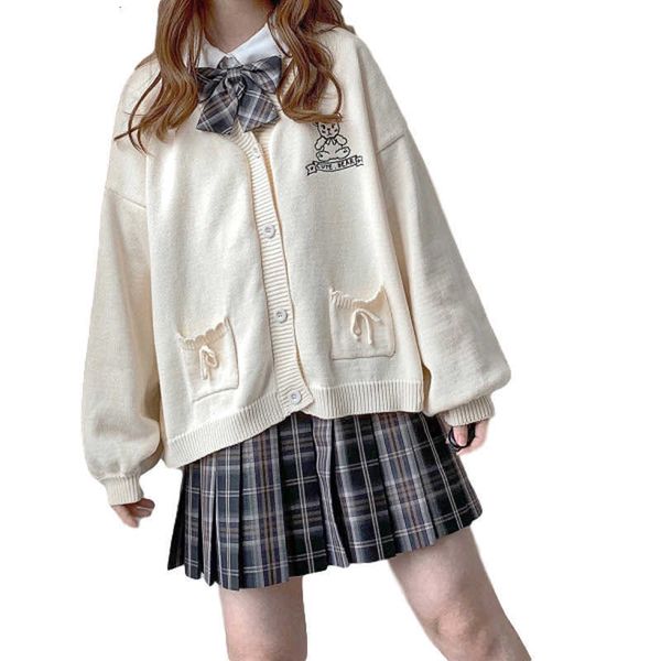 women's sweaters winter vintage black cardigan women knitted sweater japan cute v neck kawaii fashion jk jumper kniwear autumn sof, White;black
women's sweaters winter vintage black cardigan women knitted sweater japan cute v neck kawaii fashion jk jumper kniwear autumn sof, White;black