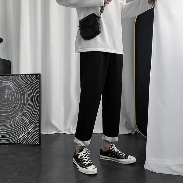 men's pants 2021 summer loose straight cut nine fashion curled western casual wide leg, Black
men's pants 2021 summer loose straight cut nine fashion curled western casual wide leg, Black