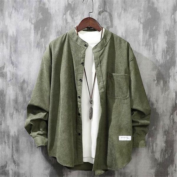 men's casual shirts corduroy shirt men clothing street style stand-up collar plus size vintage solid autumn winter outwear chemise homm, White;black
men's casual shirts corduroy shirt men clothing street style stand-up collar plus size vintage solid autumn winter outwear chemise homm, White;black