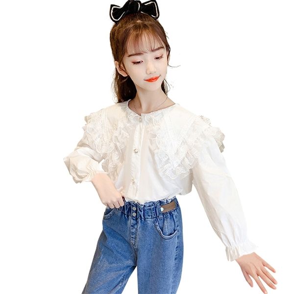shirts for girls lace shirt white blouse children's girl spring teenager school clothes 210527, White;black
shirts for girls lace shirt white blouse children's girl spring teenager school clothes 210527, White;black