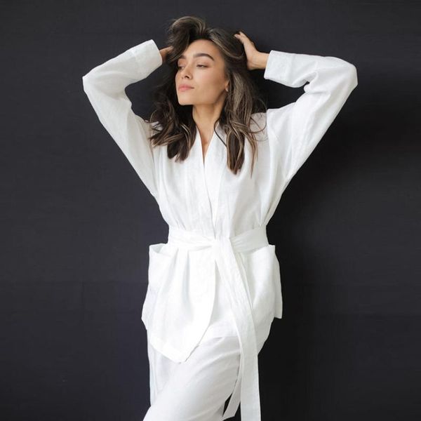 women's sleepwear hiloc cotton pocket trousers suits long sleeves nightwear robe sets lace up robes for women white nightgowns, Black;red
women's sleepwear hiloc cotton pocket trousers suits long sleeves nightwear robe sets lace up robes for women white nightgowns, Black;red