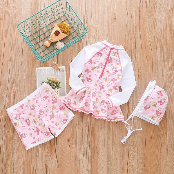 pink 2021 girls' cartoon long sleeve rabbit swimsuit shorts set children's three piece swimming suit
pink 2021 girls' cartoon long sleeve rabbit swimsuit shorts set children's three piece swimming suit
