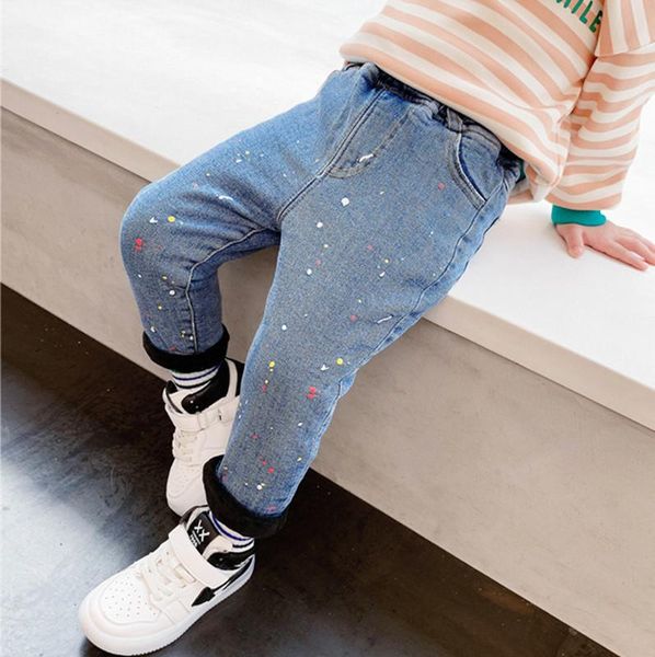 winter baby girls colorful dot plus velvet jeans pants kids elastic waist warm denim trousers cotton thick 1-7yrs, Blue
winter baby girls colorful dot plus velvet jeans pants kids elastic waist warm denim trousers cotton thick 1-7yrs, Blue