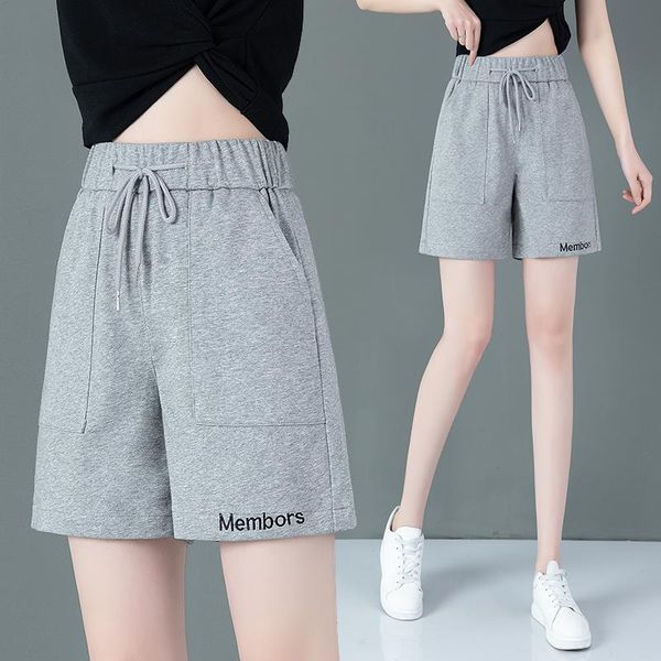 women's shorts sweatpants female 5 2021 summer pants outside wear loose straight tall waist, White;black
women's shorts sweatpants female 5 2021 summer pants outside wear loose straight tall waist, White;black