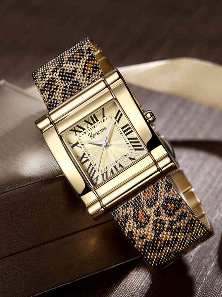 brand luxury watches classic fashion watch designer watch gershina leopard 2021 women's advanced waterproof square ten es, Slivery;brown
brand luxury watches classic fashion watch designer watch gershina leopard 2021 women's advanced waterproof square ten es, Slivery;brown