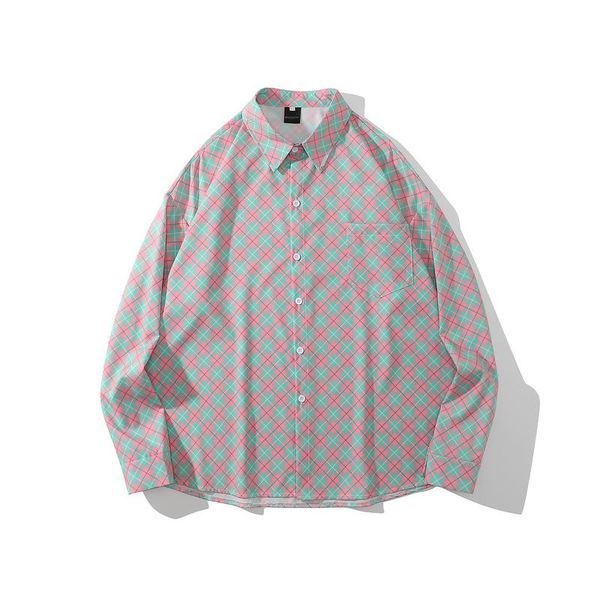 men's casual shirts plaid blouses men turn down collar long sleeve buttons up shirt harajuku oversize womens and blouse ladies streetw, White;black
men's casual shirts plaid blouses men turn down collar long sleeve buttons up shirt harajuku oversize womens and blouse ladies streetw, White;black
