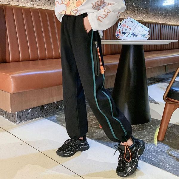 trousers spring and autumn girls outdoor black pants stretch waist casual pure cotton sports, Blue
trousers spring and autumn girls outdoor black pants stretch waist casual pure cotton sports, Blue