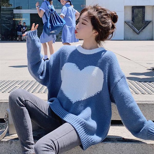 women's sweaters heart sweater knitted jumper japan harajuku women clothing casual fall winter long sleeve o-necked, White;black
women's sweaters heart sweater knitted jumper japan harajuku women clothing casual fall winter long sleeve o-necked, White;black