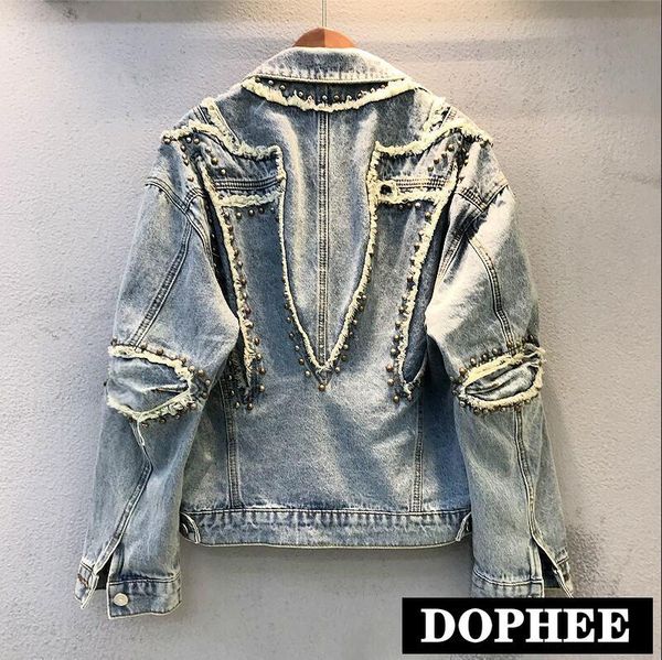 women's jackets ins super fire retro jeans jacket spring and autumn bf wind loose riveting coat beaded short denim top, Black;brown
women's jackets ins super fire retro jeans jacket spring and autumn bf wind loose riveting coat beaded short denim top, Black;brown