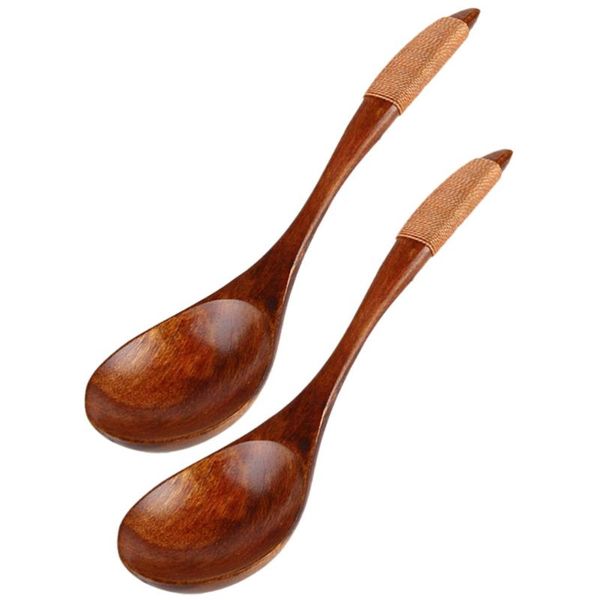 2pcs japanese style wooden spoons creative soup spoon with tied line on handle vintage tableware for home restaurant (brown)
2pcs japanese style wooden spoons creative soup spoon with tied line on handle vintage tableware for home restaurant (brown)