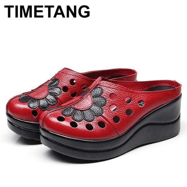 slippers timetang ethnic style genuine leather women shoes sandals platform wedges slides handmade flower summer slippere829, Black
slippers timetang ethnic style genuine leather women shoes sandals platform wedges slides handmade flower summer slippere829, Black