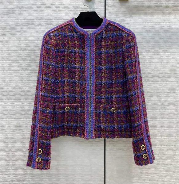 women's wool & blends european and american clothing winter 2022 long sleeve round collar pocket fashion purple tweed coat, Black
women's wool & blends european and american clothing winter 2022 long sleeve round collar pocket fashion purple tweed coat, Black