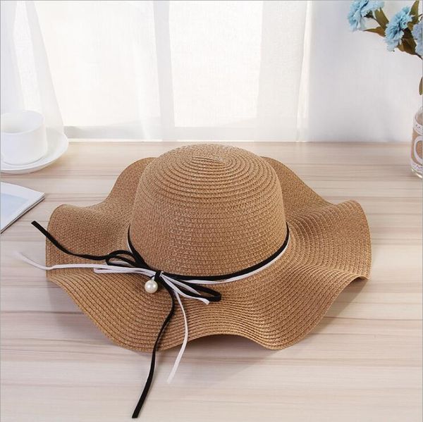 summer wavy side big brims hat bow gscm062 ladies beach sunshade straw hat caps wide brim hats, Blue;gray
summer wavy side big brims hat bow gscm062 ladies beach sunshade straw hat caps wide brim hats, Blue;gray