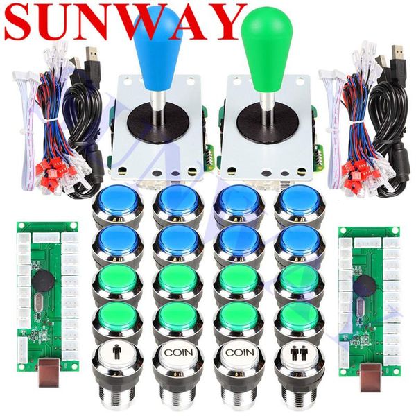 game controllers & joysticks 2player arcade led diy games mame kit with 2 oval joystick + 20 chrome buttons
game controllers & joysticks 2player arcade led diy games mame kit with 2 oval joystick + 20 chrome buttons