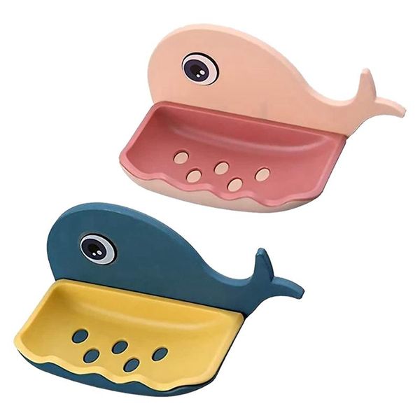 soap dishes 2 pcs creative punch cartoon fish box holder household wall-mounted drain khaki + dark blue
soap dishes 2 pcs creative punch cartoon fish box holder household wall-mounted drain khaki + dark blue