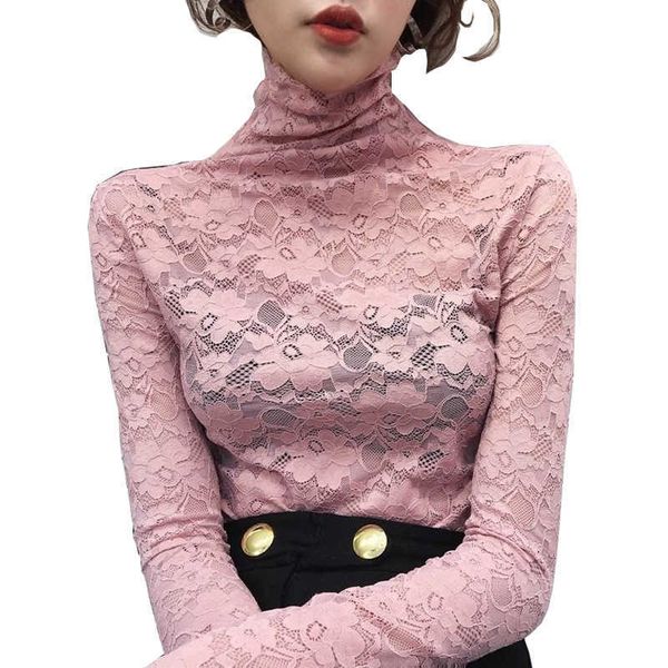 women's sweaters non plush thickened regular half high collar with slim lace bottomed shirt for women's autumn in 2021, White;black
women's sweaters non plush thickened regular half high collar with slim lace bottomed shirt for women's autumn in 2021, White;black