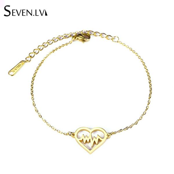 stainless steel heartbeat charm jewelry bracelet fashion titanium link chain female bracelets lover gift for women, Golden;silver
stainless steel heartbeat charm jewelry bracelet fashion titanium link chain female bracelets lover gift for women, Golden;silver
