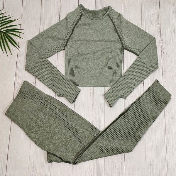 tracksuits seamless yoga sets women fitness sports suits gym clothing long sleeve shirts high waist running leggings workout sportswear kz42, Gray
tracksuits seamless yoga sets women fitness sports suits gym clothing long sleeve shirts high waist running leggings workout sportswear kz42, Gray