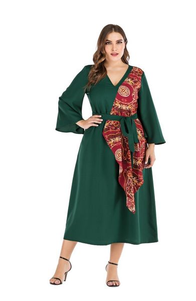 women's plus size hy88360 large long sleeve lace up skirt