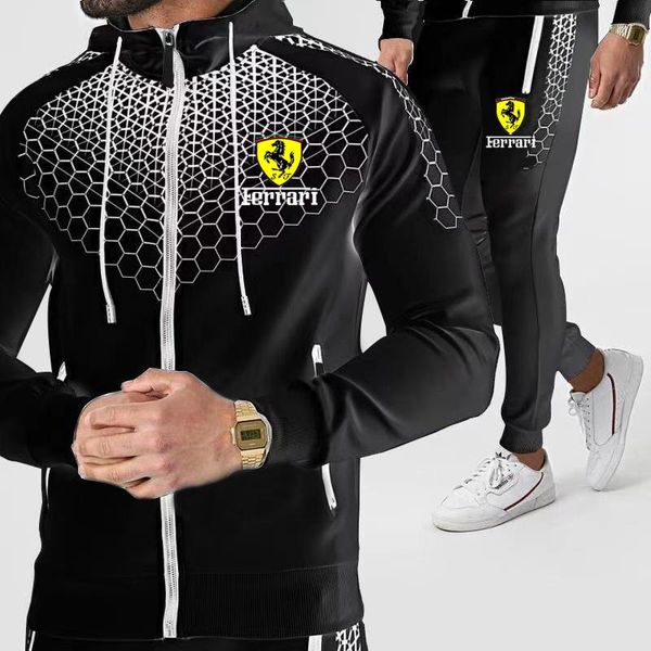 men's tracksuits 2021 winter splicing jogging sportswear zipper hoodie + pants 2-piece set of sports suit, Gray
men's tracksuits 2021 winter splicing jogging sportswear zipper hoodie + pants 2-piece set of sports suit, Gray