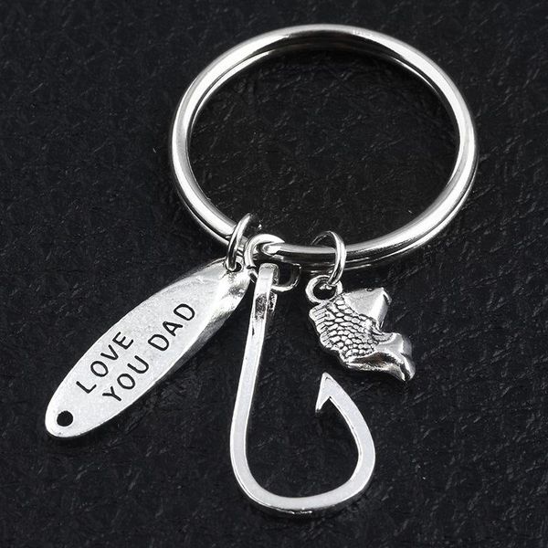 keychains dad's tool jewelry fish hook and pendant keychain i love you dad engraved key chain gift for father, Silver
keychains dad's tool jewelry fish hook and pendant keychain i love you dad engraved key chain gift for father, Silver