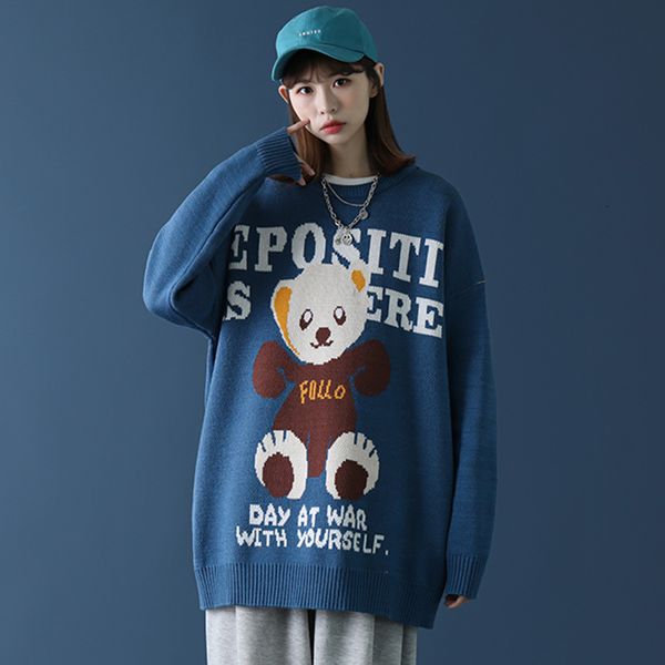 women's knits & tees -5xl little bear sweater women autumn casual vintage o-neck long sleeve letter print loose knitted pullover, White
women's knits & tees -5xl little bear sweater women autumn casual vintage o-neck long sleeve letter print loose knitted pullover, White