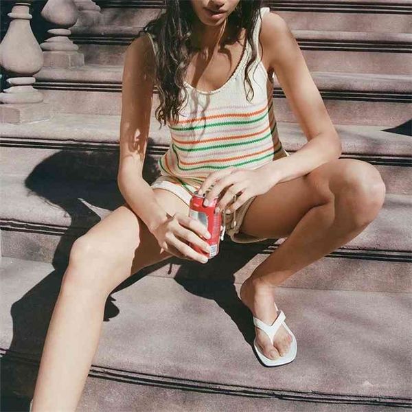 womgn summer knitted striped suits 2-piece sets za short camis and shorts female casual sweet elasticity clothing 210513, White
womgn summer knitted striped suits 2-piece sets za short camis and shorts female casual sweet elasticity clothing 210513, White